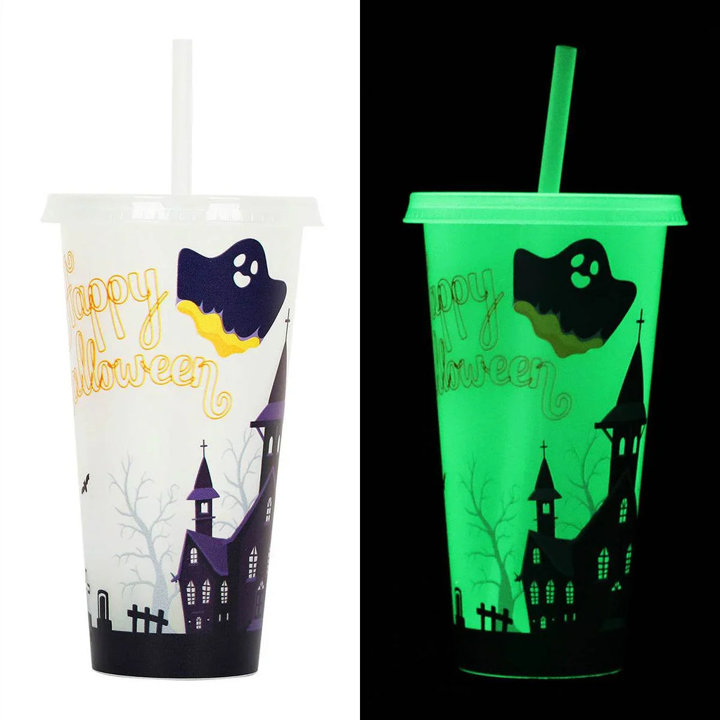 ZA-Zola 720ml Halloween Luminous Straw Cup - ZA-Zola