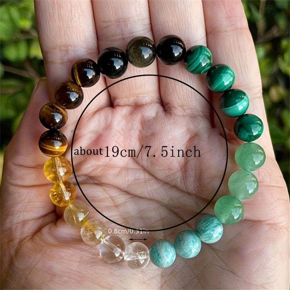 Natural Stone Crystal Bracelet – Unisex Travel Charm - ZA-Zola