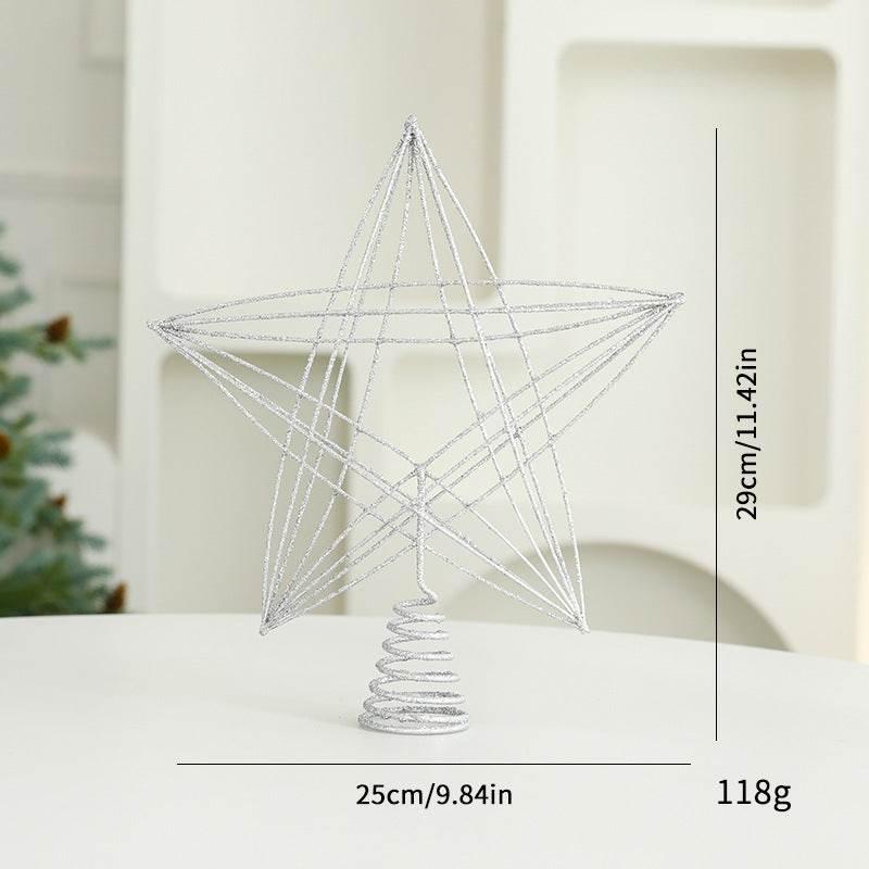 Eight Awn Star Christmas Decoration Ornament | Champagne & Silver - ZA-Zola