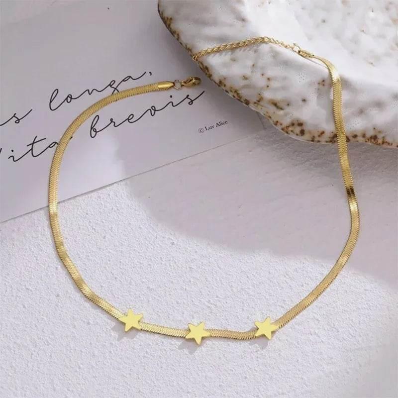 Gothic Star Snake Chain Necklace for Women - ZA-Zola