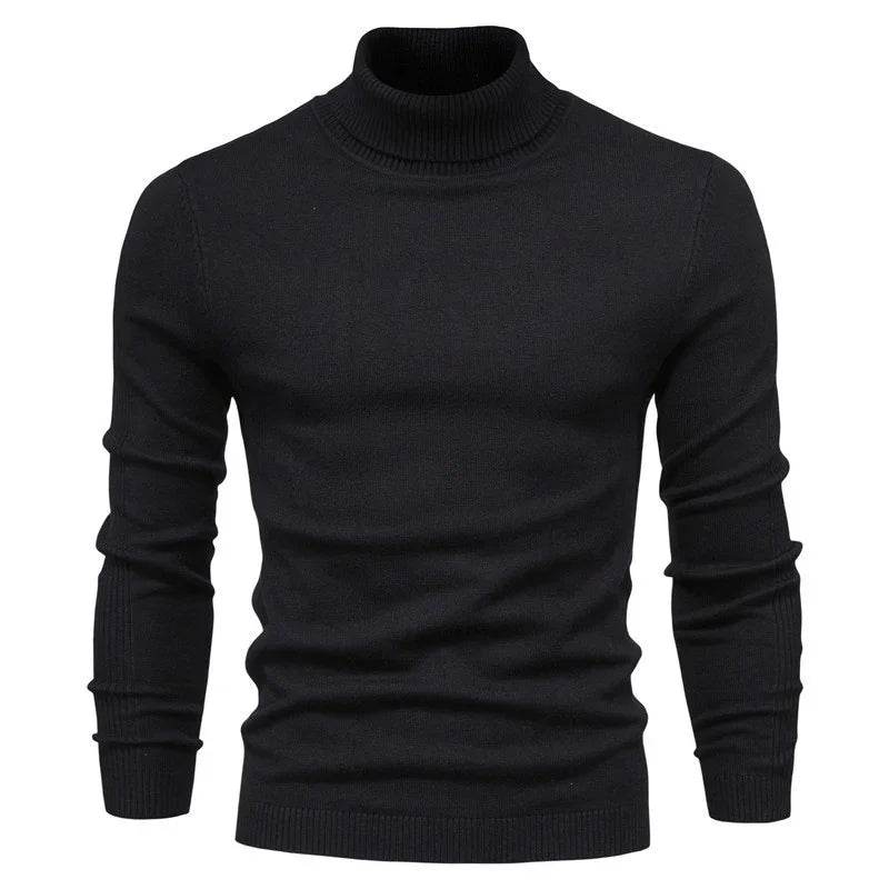 Men's Slim Turtleneck Sweater - Winter Casual Pullover - ZA-Zola