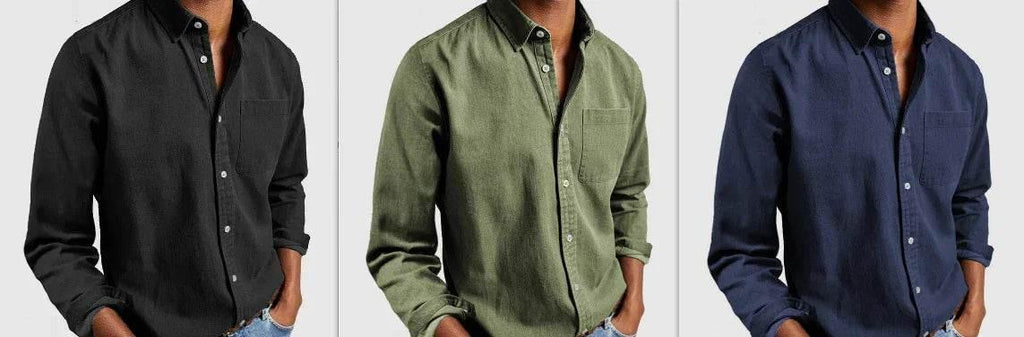 Men's Long Sleeve Lapel Shirt – Stylish Casual Top - ZA-Zola