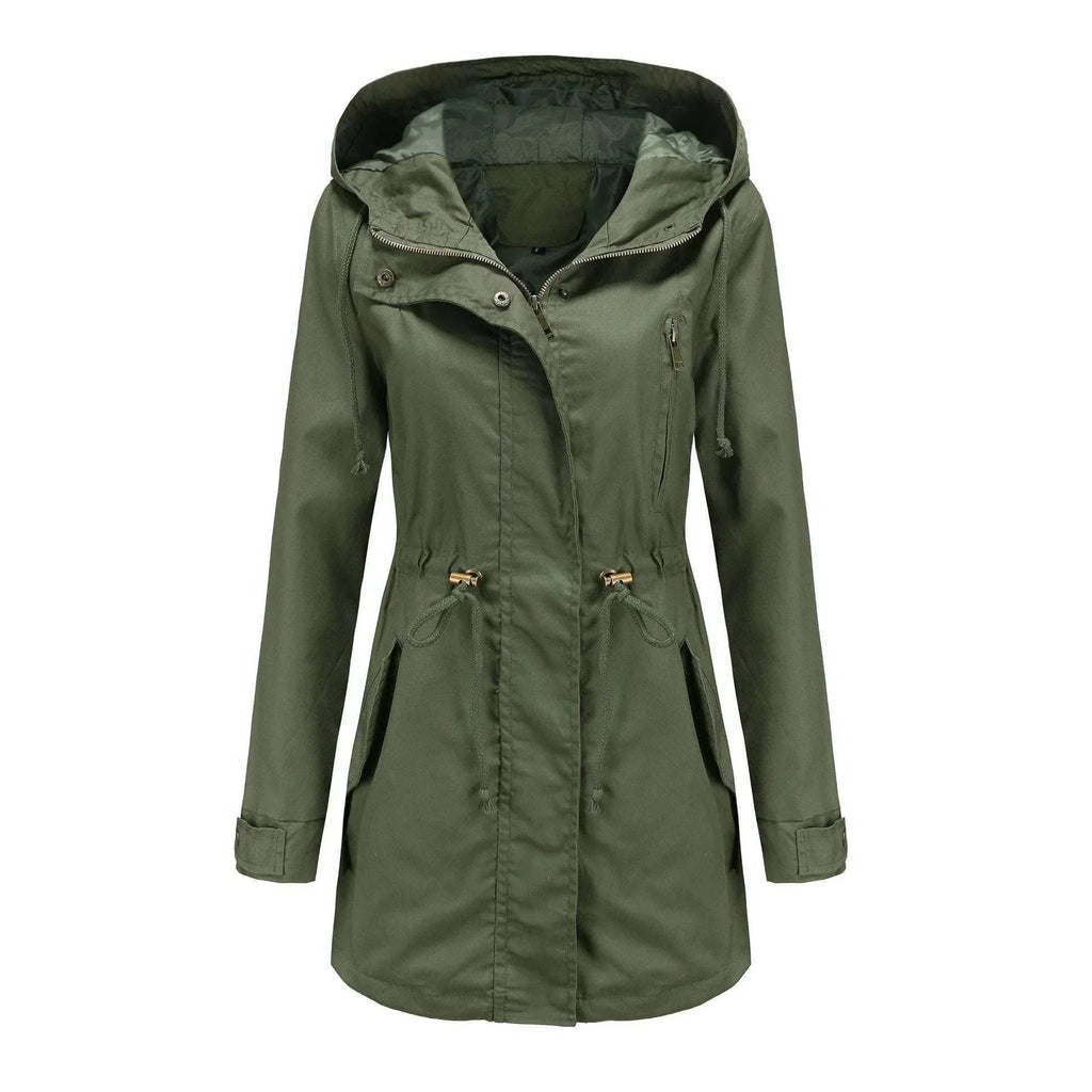 Women’s Cotton Anorak Mid-Length Spring Coat - ZA-Zola