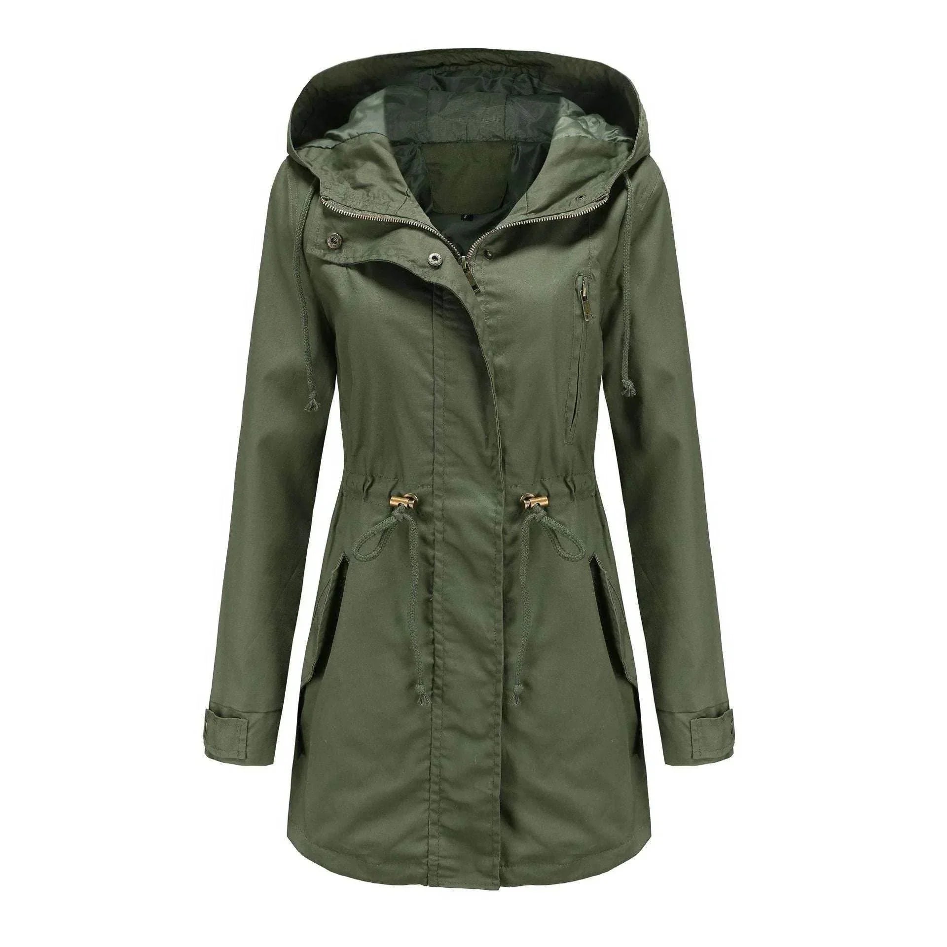 Women’s Cotton Anorak Mid-Length Spring Coat - ZA-Zola