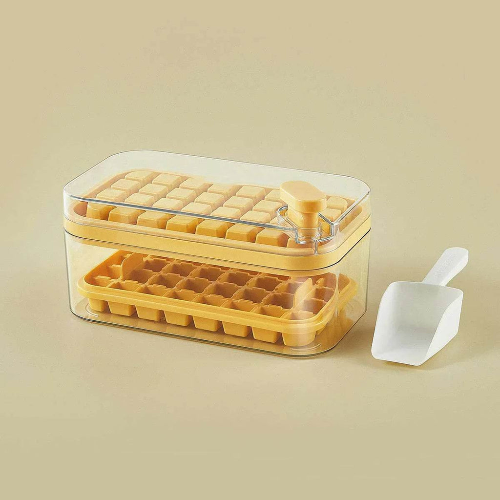 One-Button Ice Cube Tray with Storage Box – Easy Release, BPA-Free - ZA-Zola