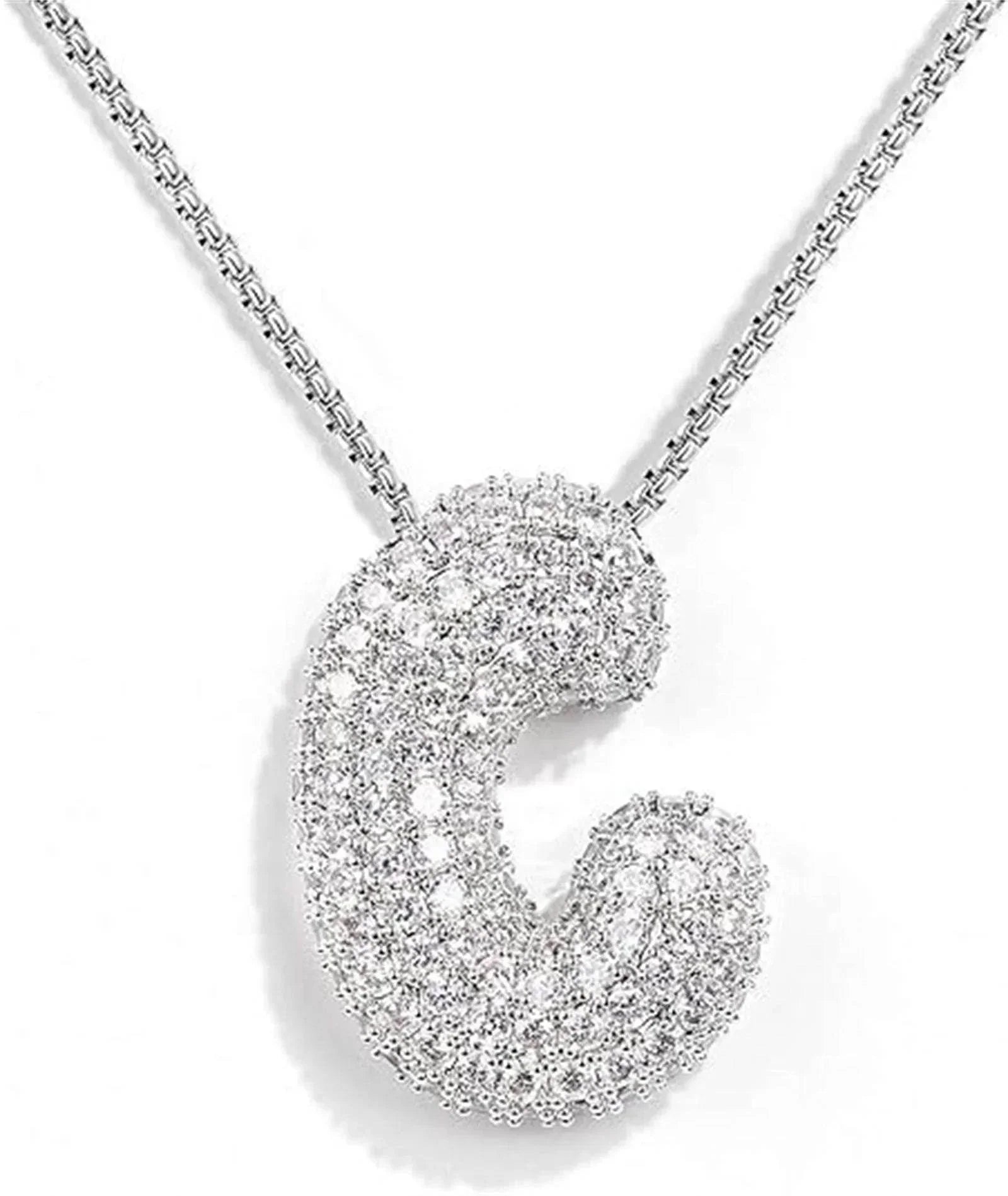 Zircon Balloon Letter Pendant Necklace for Women - ZA-Zola