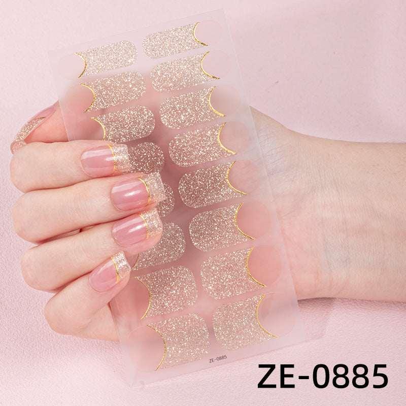 Gradient French Nail Stickers – Aurora Onion Powder Style - ZA-Zola