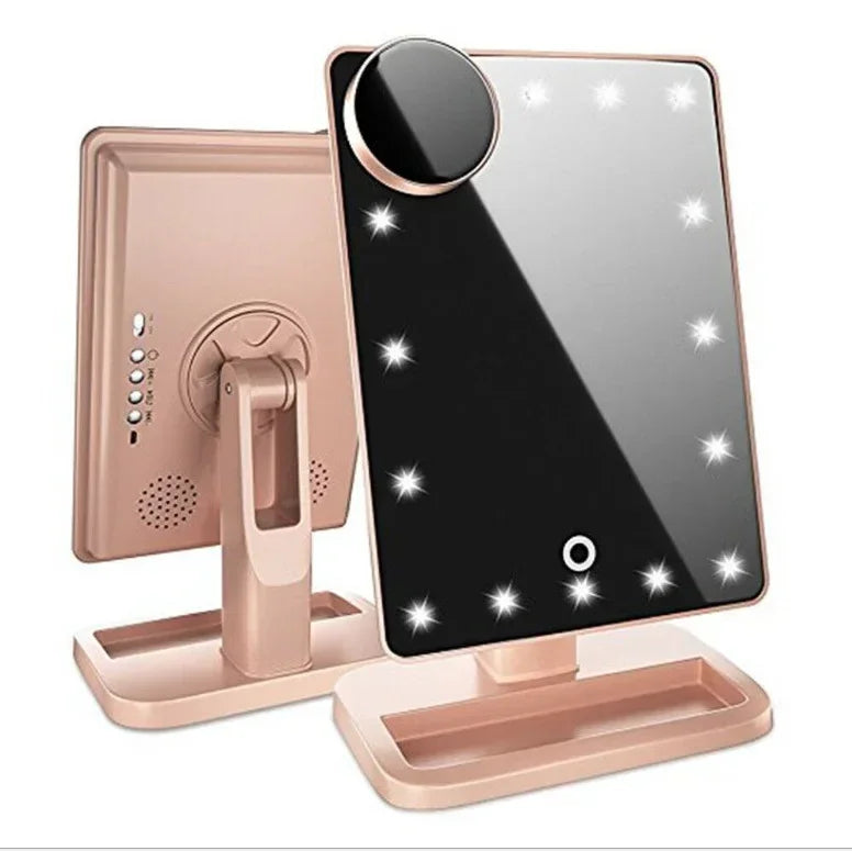 LED Makeup Mirror with Bluetooth Speaker and 10X Magnifier - ZA-Zola