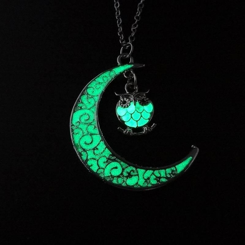 ZA-Zola Silver Glowing Pendant Necklace – Luminous Elegance UK - ZA-Zola