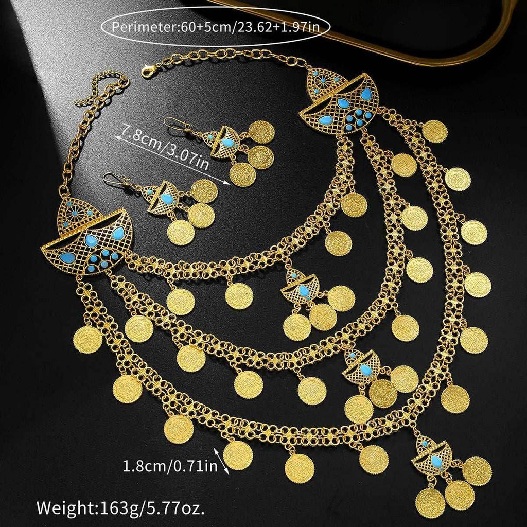 Retro 18K Gold Tassel Jewelry Set for Women - ZA-Zola