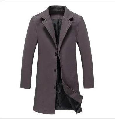 Autumn Winter Men's Casual Business Woolen Coat - ZA-Zola