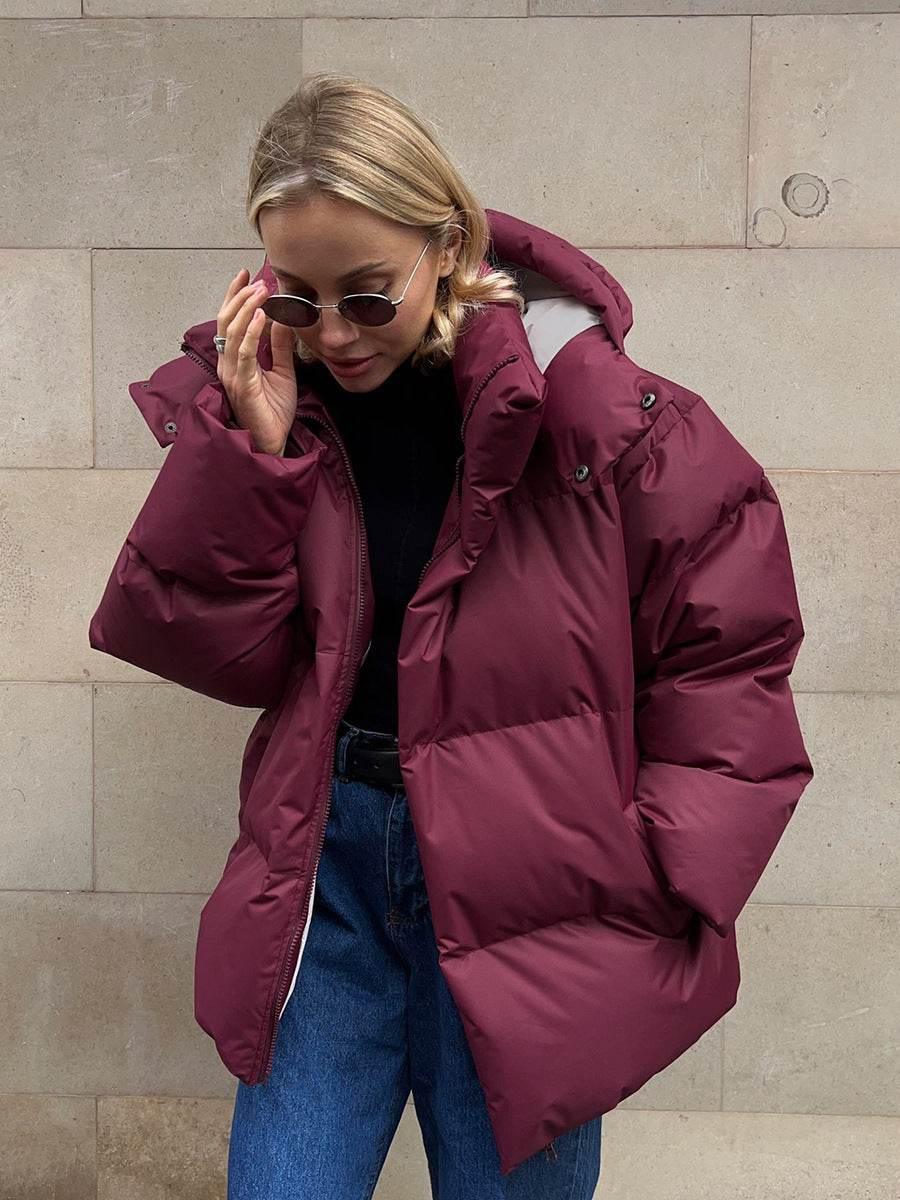Fashion Cotton Jacket with Removable Hood – Warm Winter Coat - ZA-Zola