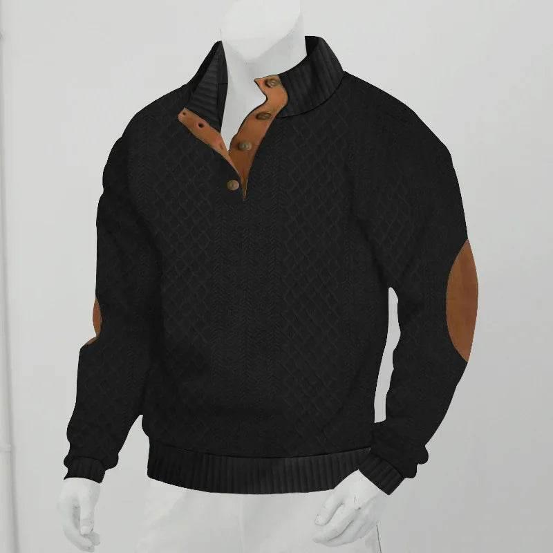 Stand Collar Jacquard Knitted Pullover Sweater - Men's - ZA-Zola