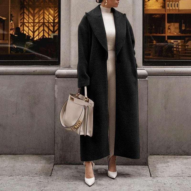 Women Plush Jacket Long Sleeve Lapel Winter Wear - ZA-Zola