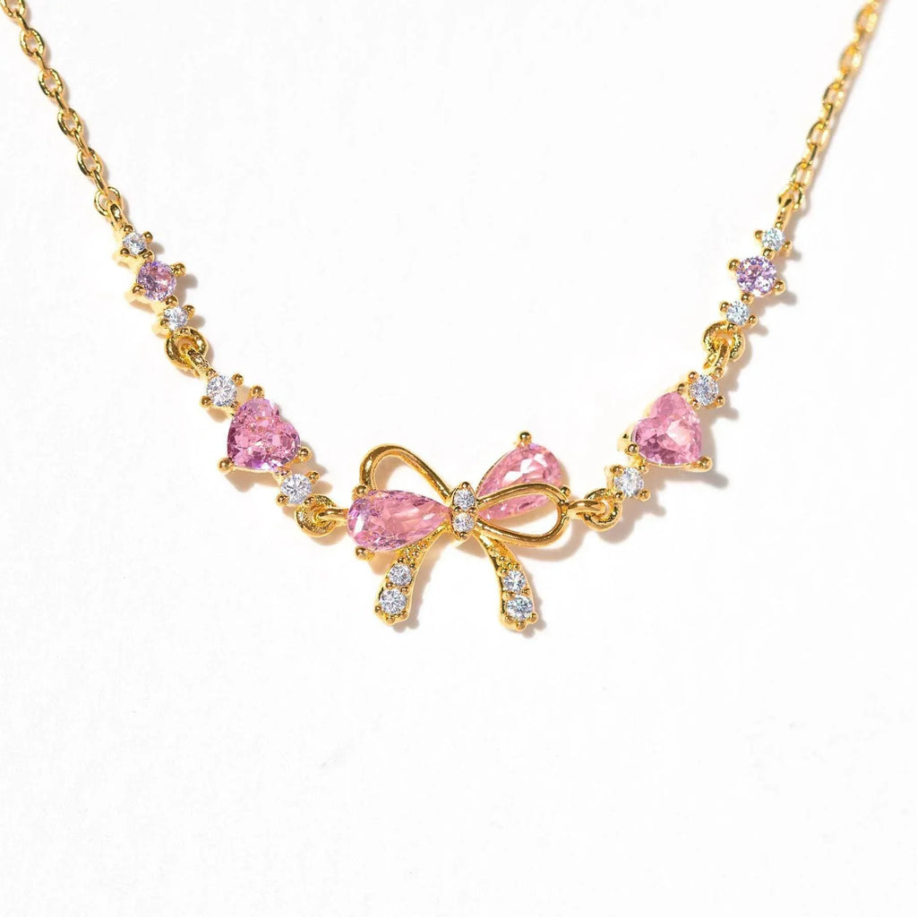 Heart & Bow Zircon Bracelet – Sweet Gift for Her - ZA-Zola