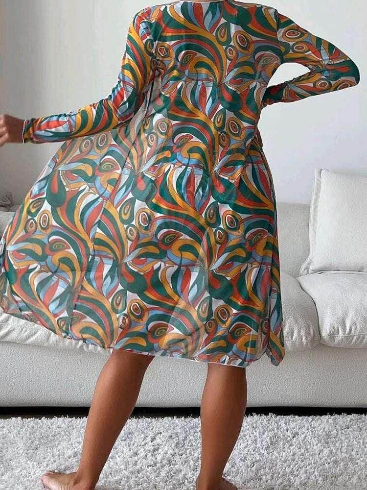 Floral Bikini Set with Long Sleeve Cardigan | ZA-Zola - ZA-Zola