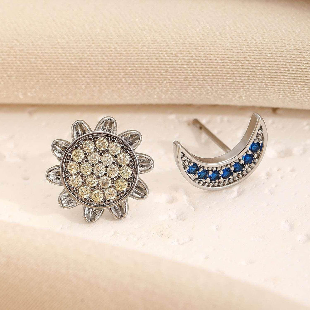 Sun & Moon Diamond Stud Earrings – Shop Now! - ZA-Zola