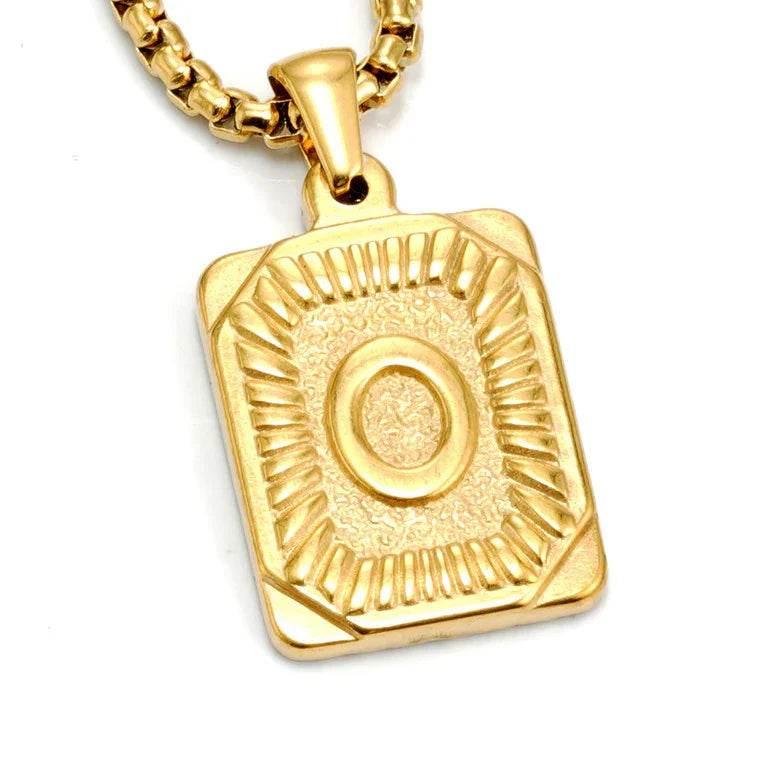 18K Gold Letter Pendant Pearl Chain Necklace - ZA-Zola