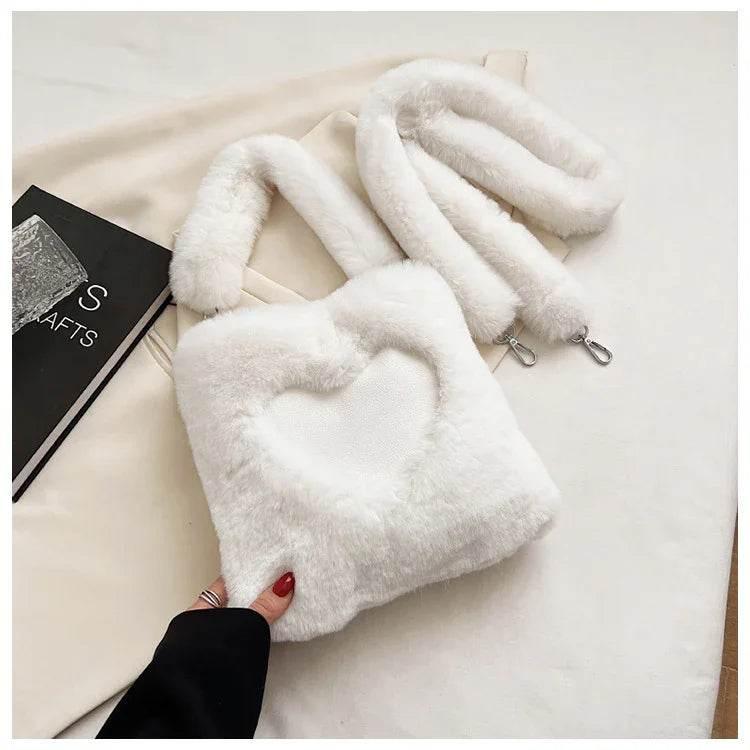 Winter Plush Tote Shoulder Bag | Women's Cozy Handbag - ZA-Zola