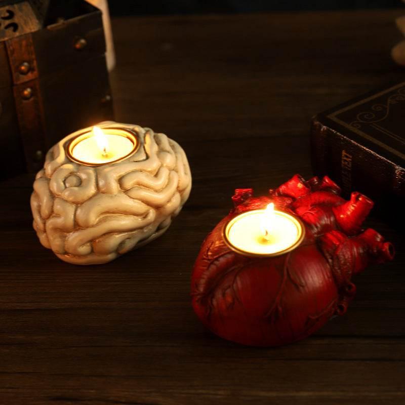 Halloween Gothic Heart Candlestick – Horror Décor - ZA-Zola