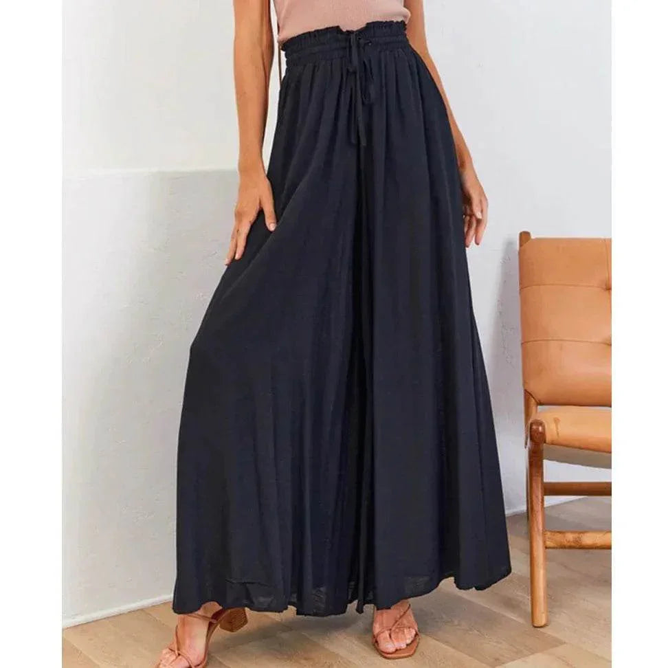 Floral Wide-Leg Beach Pants – Summer Vibes Only - ZA-Zola