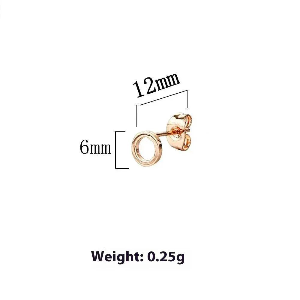 Round Titanium Steel Female Stud Earrings – Versatile Design Titanium Steel Earrings - ZA-Zola