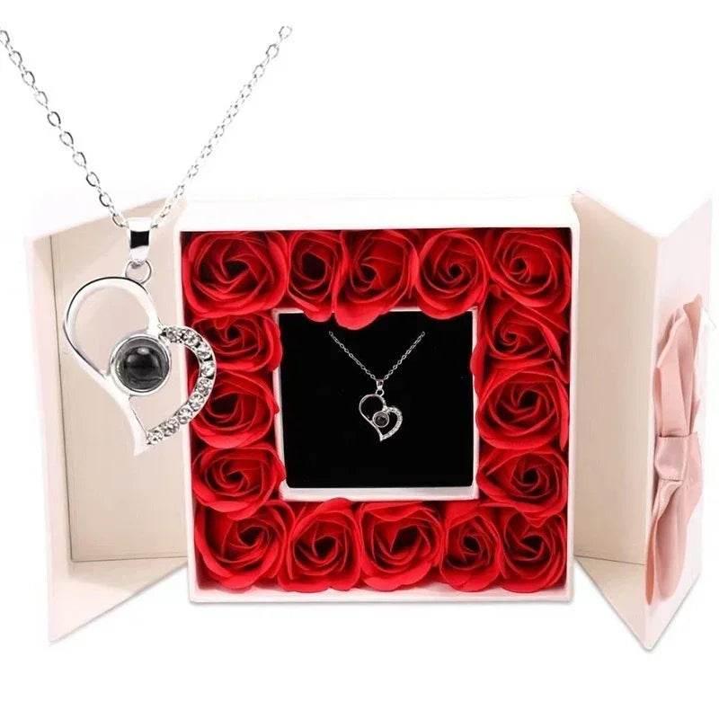 “I Love You” Projection Necklace – Rose Gold Gift - ZA-Zola