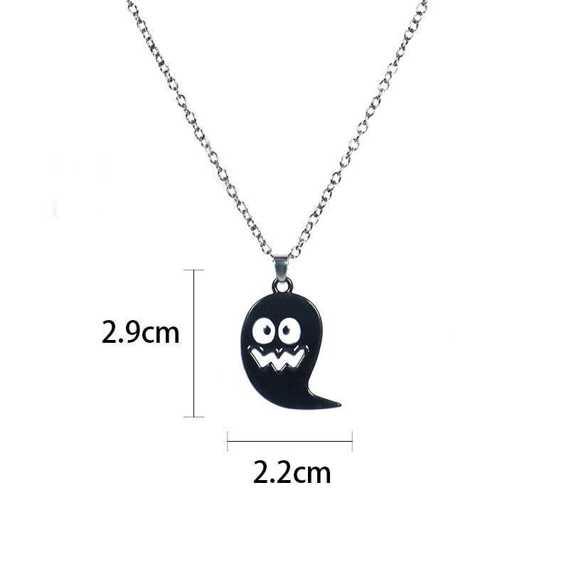 ZA-Zola Ghost Skull Bat Pendant Necklace - ZA-Zola