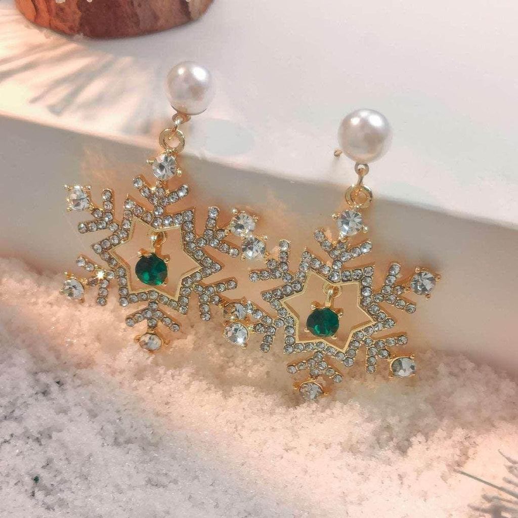 Festive Snowflake Earrings - Shop Now & Shine Bright! - ZA-Zola