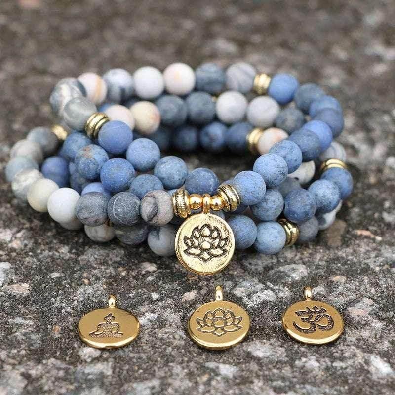 Tiger Eye 108 Beads Buddha Bracelet for Balance - ZA-Zola