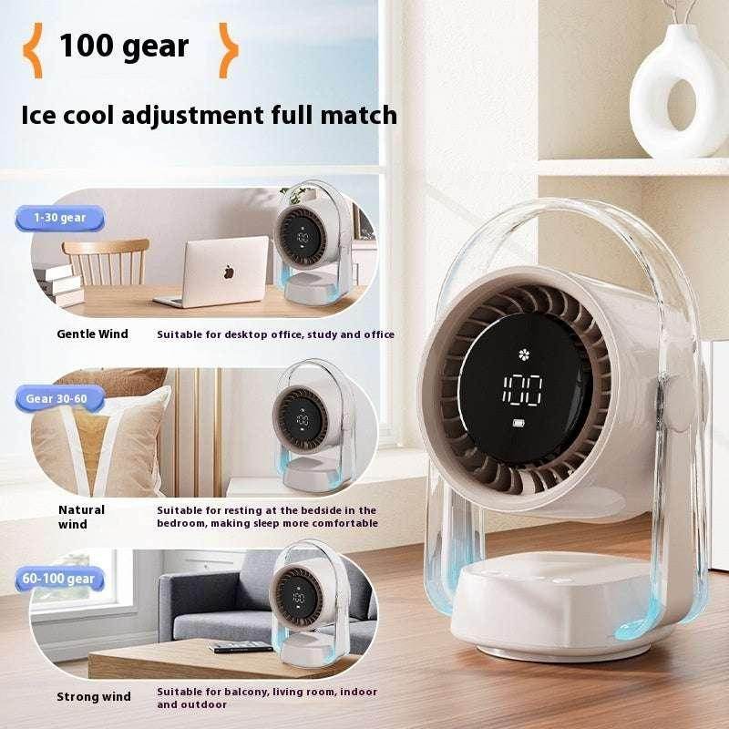 Digital Display 3D Suspension Cold Air Desktop Fan - ZA-Zola