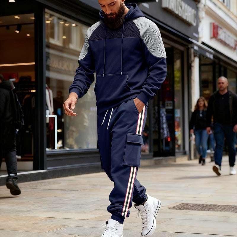 Color-block Hoodie Sweatpants Set | Casual Comfort - ZA-Zola