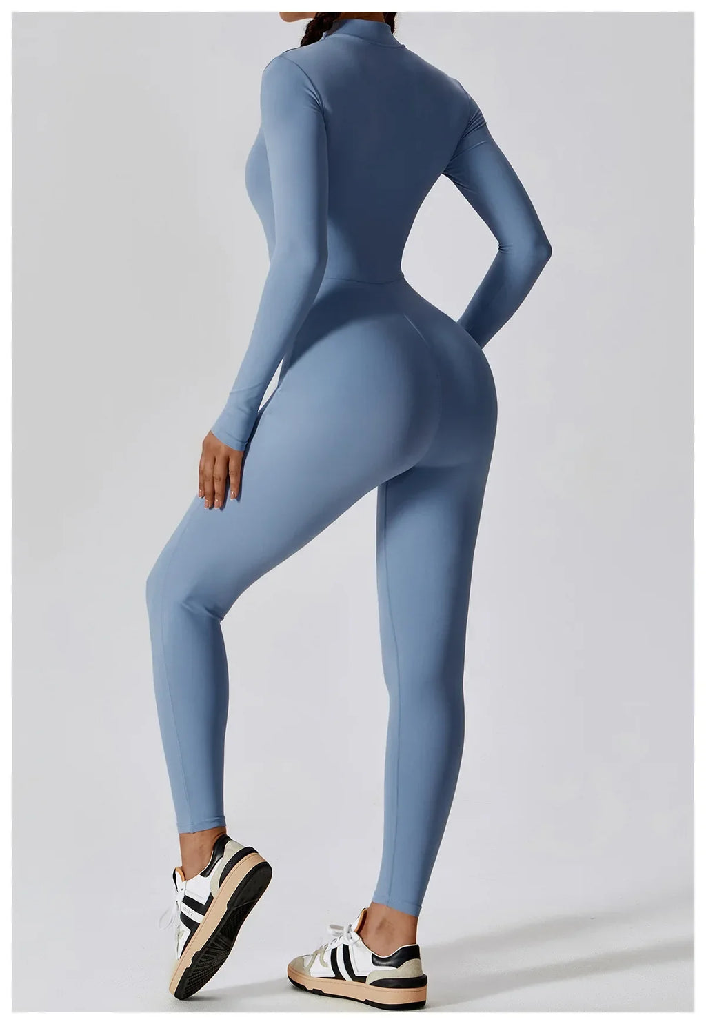 Women Zipper Yoga Jumpsuit Long Sleeve Sportswear - ZA-Zola