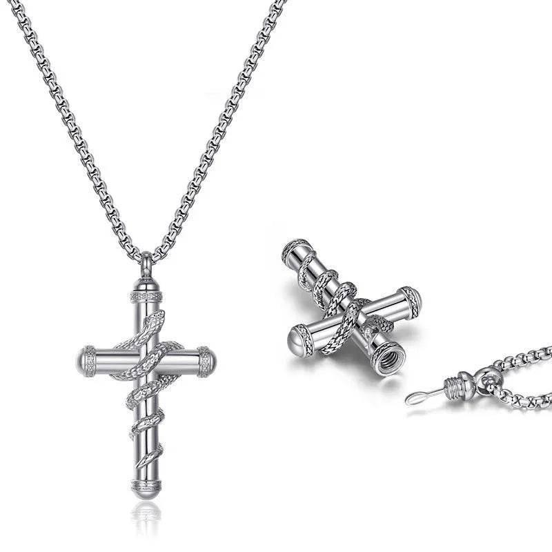 Shop 18K Gold Cross Snake Necklace – Order Now! - ZA-Zola