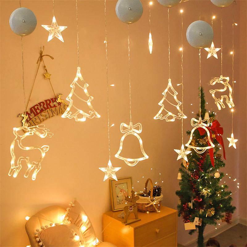Christmas LED Window Lights Santa Claus Elk Snowman - ZA-Zola