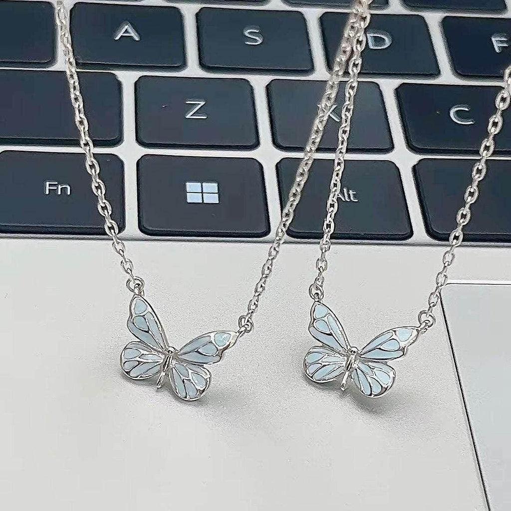 Glow-in-Dark Butterfly Necklace Bracelet Set - ZA-Zola