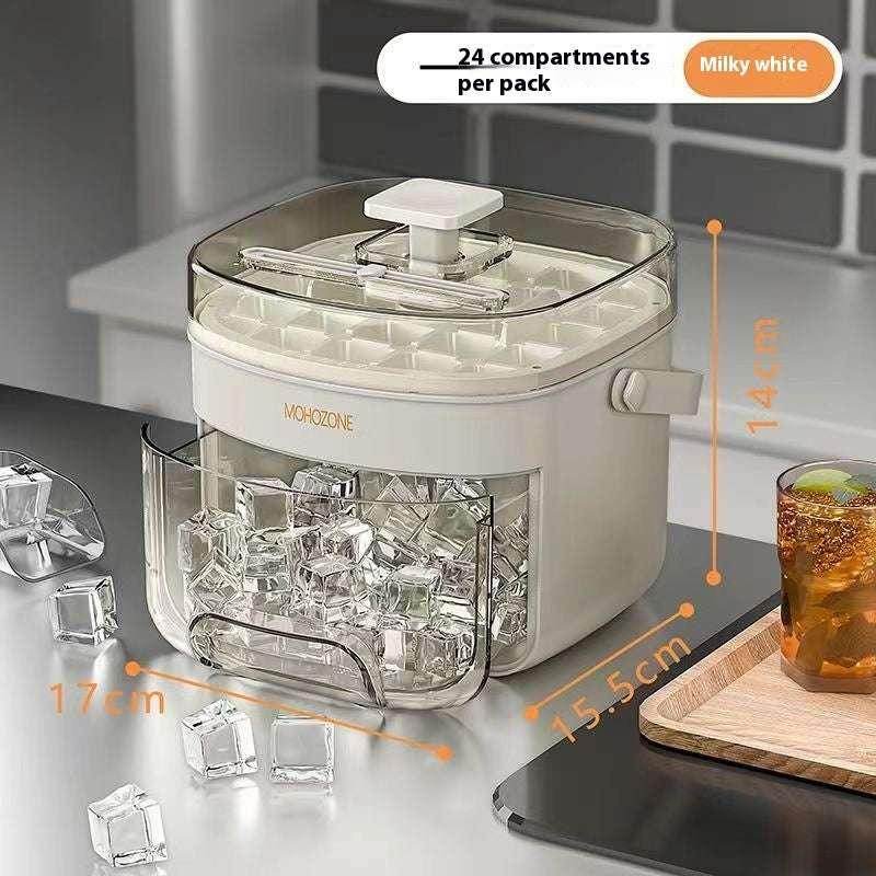 Portable 48-Grid Ice Tray & Bucket – 2L Capacity - ZA-Zola