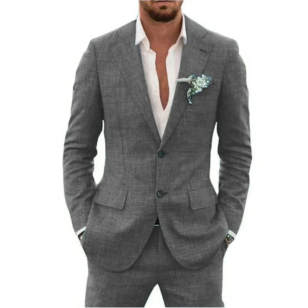 Men’s Two-piece Suit – Casual Slim Fit Daily Set - ZA-Zola