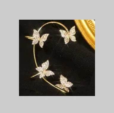 Butterfly Bow Ear Clip Earrings – Gold & Silver - ZA-Zola