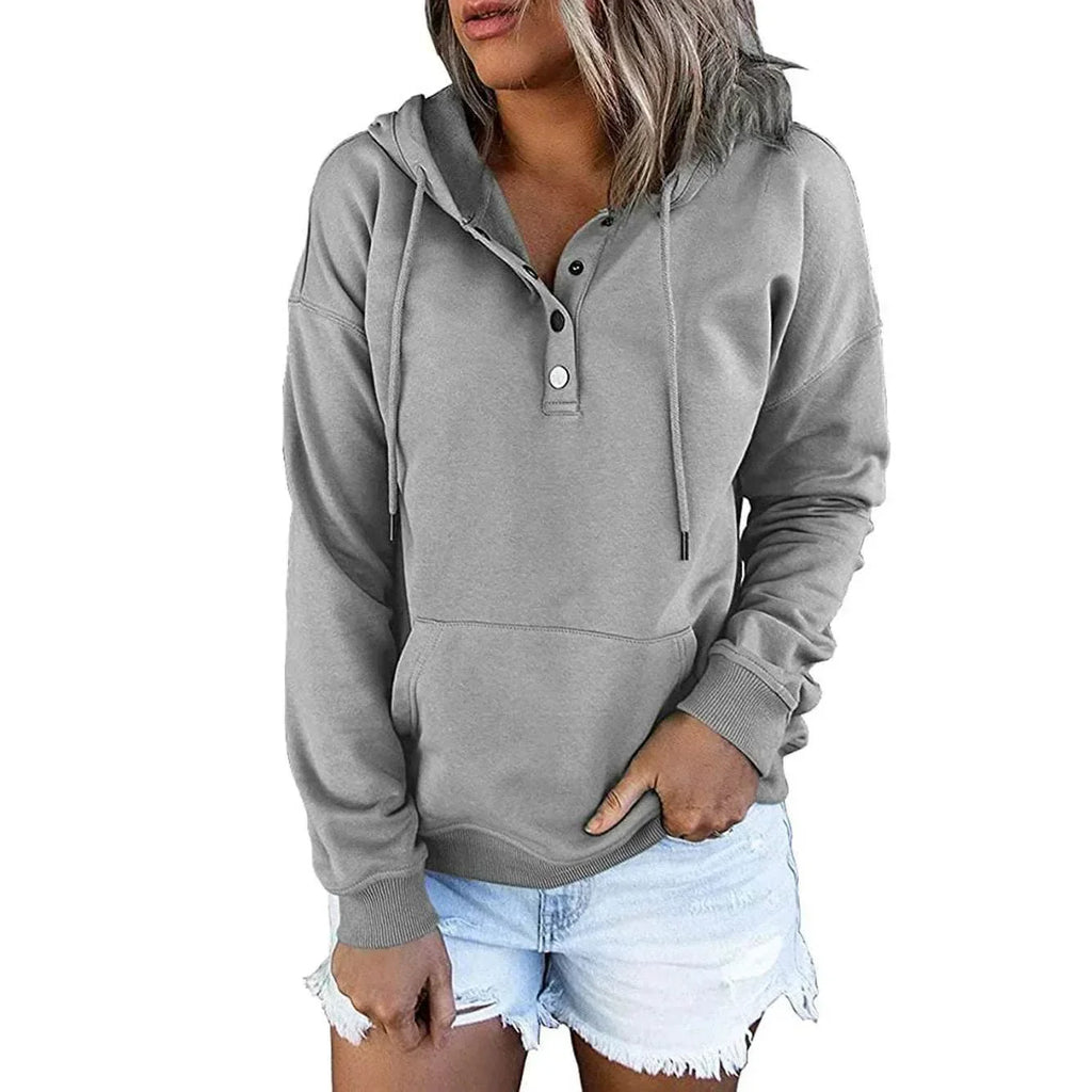 Buy Women's Button Hoodie – Stylish & Cozy! - ZA-Zola