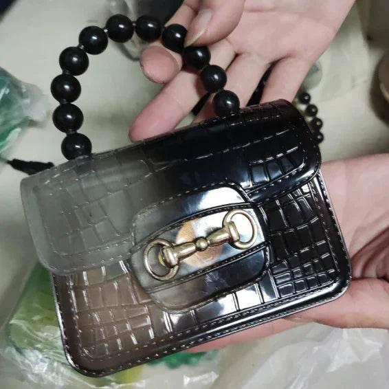 Pearl Handheld Transparent Jelly Bag | Stylish PVC Bag - ZA-Zola