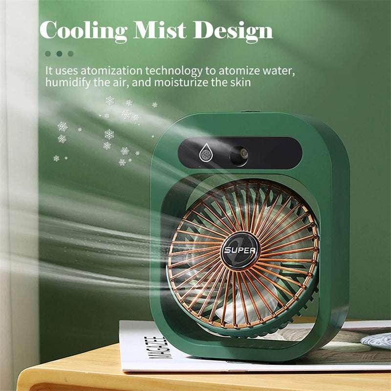USB Misting Fan & Humidifier – 3 Wind Speeds, Cooling - ZA-Zola