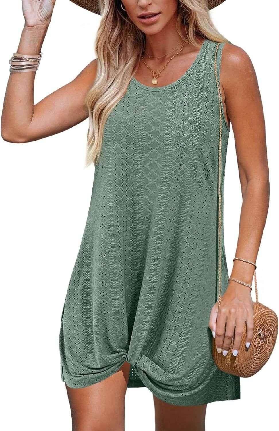 Hollow Out Sleeveless Beach Dress – S to XXL - ZA-Zola