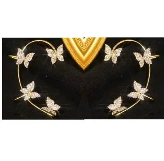 Butterfly Bow Ear Clip Earrings – Gold & Silver - ZA-Zola