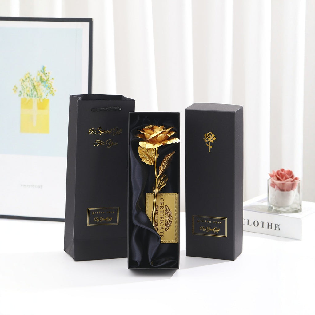 Gold Foil Rose Creative Holiday Gifts For Girls