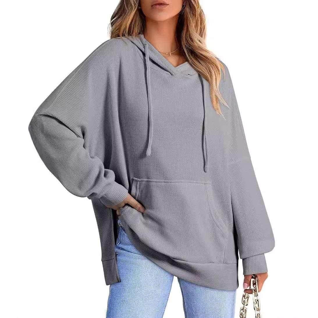 Women's Long Sleeve Pocket Pullover Sweatshirt - ZA-Zola