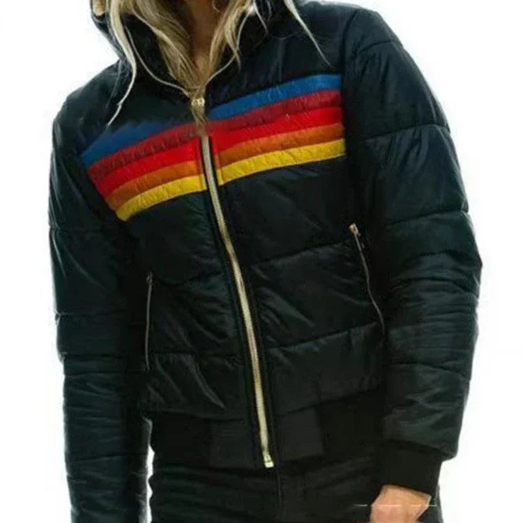 Hooded Printed Cotton Jacket Women | Casual Short Jacket - ZA-Zola