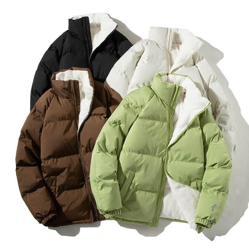 Couples Winter Plush Jacket | Warm Stand-up Collar Coat for Men & Women - ZA-Zola