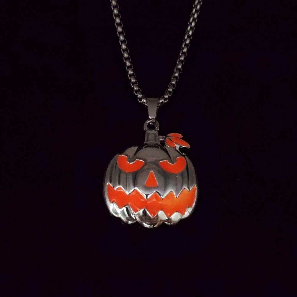 ZA-Zola Luminous Pumpkin Ghost Necklace Halloween - ZA-Zola