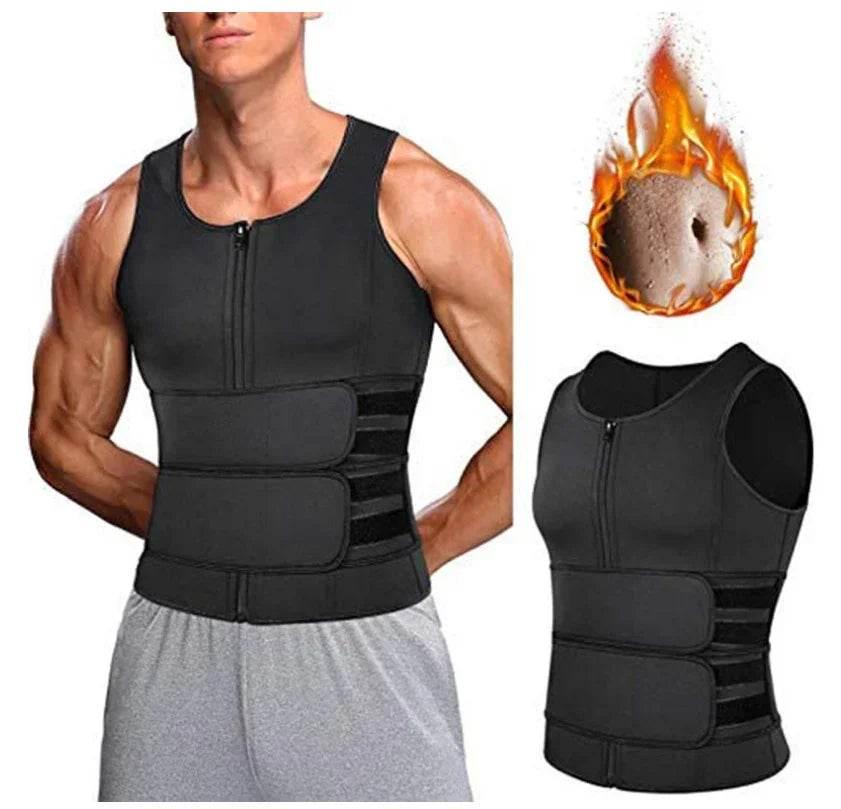 Men's Double Belt Sauna Vest Waist Trainer Body Shaper - ZA-Zola